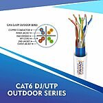 cat6 23 awg Double Jacket 4 twisted pair u/utp network cable 305-500m