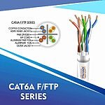 cat6a 23 awg Outdoor 4 twisted pair Sftp network cable 305-500m
