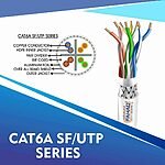 cat6a 23 awg Outdoor 4 twisted pair S/ftp network cable 305-500m