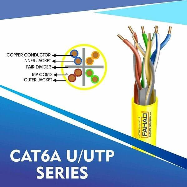 at6a 23 awg 4 twisted pair utp network cable 305-500m