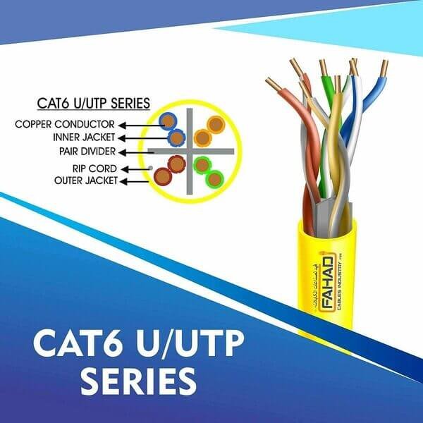 cat6 23 awg 4 twisted pair u/utp network cable 305-500m