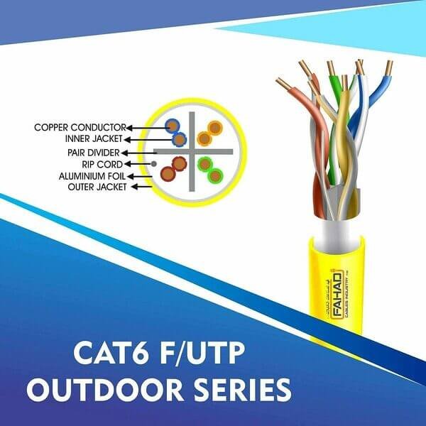 cat6 23 awg Outdoor 4 twisted pair Ftp network cable 305-500m