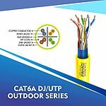 cat6a 23 awg Outdoor double jacket 4 twisted pair utp network cable 305-500m