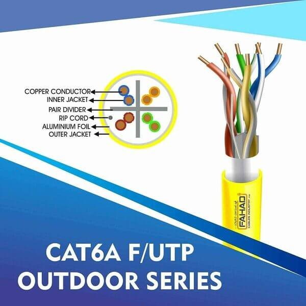 cat6a 23 awg Outdoor 4 twisted pair utp network cable 305-500m