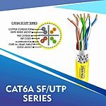 cat6a 23 awg Outdoor 4 twisted pair S/ftp network cable 305-500m
