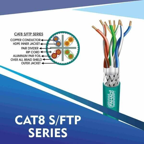cat8 network cable 23awg 4 Twisted pair S-FTP 305m