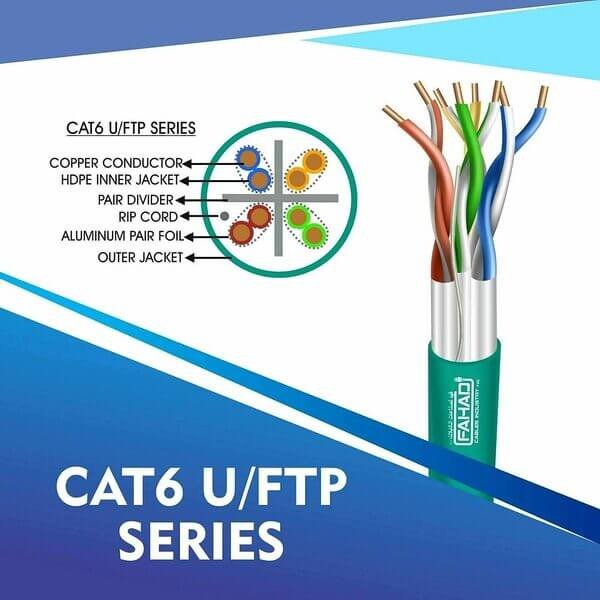 cat6 23 awg 4 twisted pair u/ftp network cable 305-500m