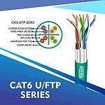 cat6 23 awg Outdoor 4 twisted pair u/ftp network cable 305-500m
