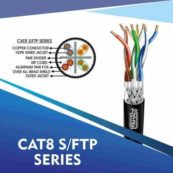 cat8 network cable 23awg 4 Twisted pair S-FTP 305m