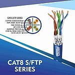 cat8 network cable 23awg 4 Twisted pair S-FTP 305m
