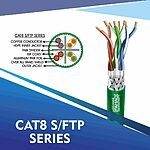 cat8 network cable 23awg 4 Twisted pair S-FTP 305m A