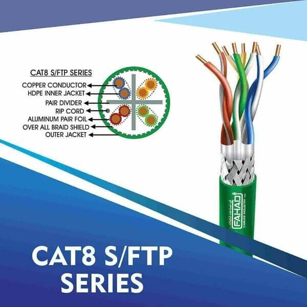 cat8 network cable 23awg 4 Twisted pair S-FTP 305m A