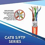 cat8 network cable 23awg 4 Twisted pair S-FTP 305m F