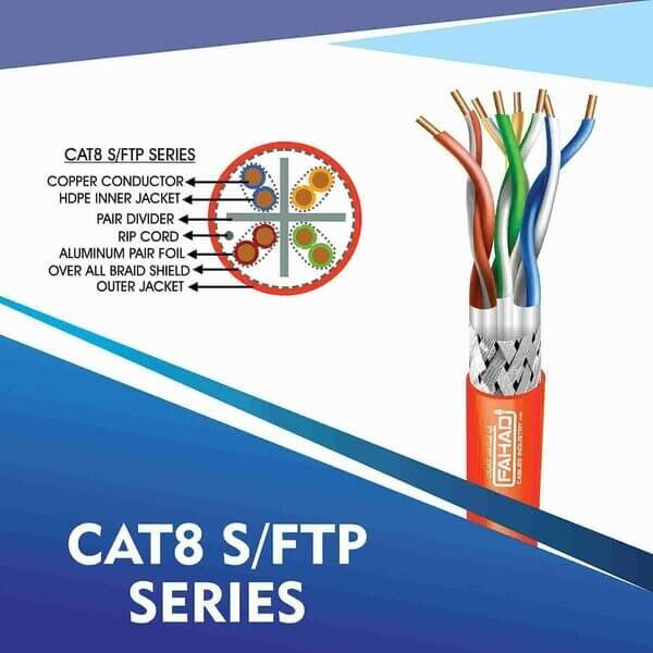 cat8 network cable 23awg 4 Twisted pair S-FTP 305m F
