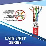 cat8 network cable 23awg 4 Twisted pair S-FTP 305m W