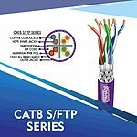 cat8 network cable 23awg 4 Twisted pair S-FTP 305m H