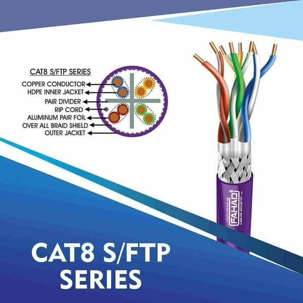 cat8 network cable 23awg 4 Twisted pair S-FTP 305m H